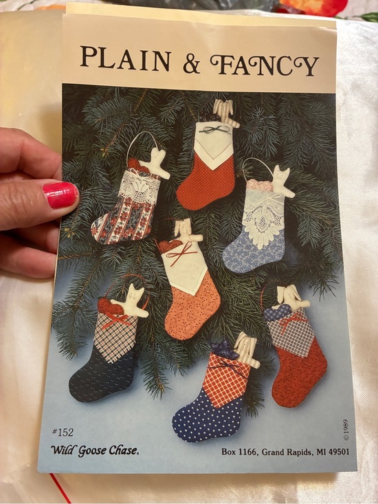 Plain & Fancy Other - Plain & Fancy Holiday Stocking Ornament Kit #152 Pattern Wild Goose Chase